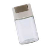 Maxbell Glass Spice Salt Jar Salt Dispenser Airtight Lid for Kitchen Brown