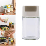 Maxbell Glass Spice Salt Jar Salt Dispenser Airtight Lid for Kitchen Brown