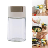 Maxbell Glass Spice Salt Jar Salt Dispenser Airtight Lid for Kitchen Brown