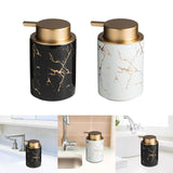 Maxbell Ceramic Pump Bottle Soap Dispenser for Office Kitchen Dishwashing Soap Marble Texture Black