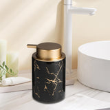 Maxbell Ceramic Pump Bottle Soap Dispenser for Office Kitchen Dishwashing Soap Marble Texture Black