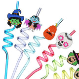 Maxbell Halloween Straws Drinkware Creative Drinking Straws for Gift Girls Boys