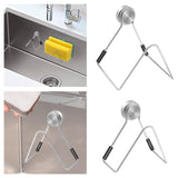 Maxbell Magnetic Kitchen Sponge Holder Drain Rack Stainless Steel Durable Detachable 6cmx5.5cmx6cm