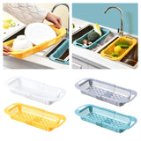Maxbell Retractable Drain Basket Rack Colander Durable for Washing Cups Vegetable White