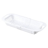 Maxbell Retractable Drain Basket Rack Colander Durable for Washing Cups Vegetable White