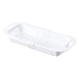 Maxbell Retractable Drain Basket Rack Colander Durable for Washing Cups Vegetable White