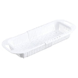 Maxbell Retractable Drain Basket Rack Colander Durable for Washing Cups Vegetable White