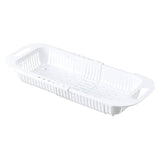 Maxbell Retractable Drain Basket Rack Colander Durable for Washing Cups Vegetable White