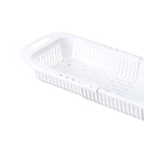 Maxbell Retractable Drain Basket Rack Colander Durable for Washing Cups Vegetable White