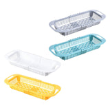 Maxbell Retractable Drain Basket Rack Colander Durable for Washing Cups Vegetable White