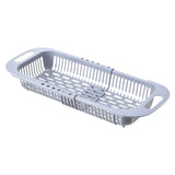 Maxbell Retractable Drain Basket Rack Colander Durable for Washing Cups Vegetable Gray