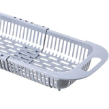 Maxbell Retractable Drain Basket Rack Colander Durable for Washing Cups Vegetable Gray