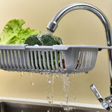 Maxbell Retractable Drain Basket Rack Colander Durable for Washing Cups Vegetable Gray