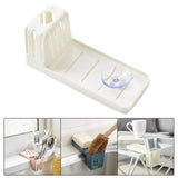 Maxbell Multipurpose Sponge Sink Holder Caddy for Counter Kitchen Sink Bathroom White