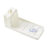 Maxbell Multipurpose Sponge Sink Holder Caddy for Counter Kitchen Sink Bathroom White