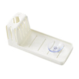 Maxbell Multipurpose Sponge Sink Holder Caddy for Counter Kitchen Sink Bathroom White