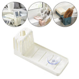 Maxbell Multipurpose Sponge Sink Holder Caddy for Counter Kitchen Sink Bathroom White