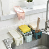 Maxbell Multipurpose Sponge Sink Holder Caddy for Counter Kitchen Sink Bathroom White