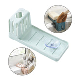 Maxbell Multipurpose Sponge Sink Holder Caddy for Counter Kitchen Sink Bathroom Light Blue