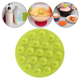 Maxbell Anti Scald Suction Cup Coaster Pad Heat Insulation for Bowl Kitchen Bottle Green