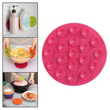 Maxbell Anti Scald Suction Cup Coaster Pad Heat Insulation for Bowl Kitchen Bottle Rose Red
