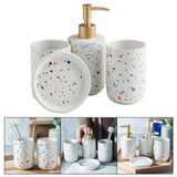 Maxbell Ceramic Bathroom Accessories Set Tumbler Modern Countertop Decor Neat High