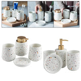 Maxbell Ceramic Bathroom Accessories Set Tumbler Modern Countertop Decor Neat High