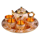 Maxbell 6Pcs Vintage Style Tea Cups and tray for Tea Party Dining Table Bedroom