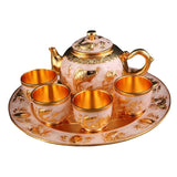 Maxbell 6Pcs Vintage Style Tea Cups and tray for Tea Party Dining Table Bedroom