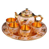 Maxbell 6Pcs Vintage Style Tea Cups and tray for Tea Party Dining Table Bedroom