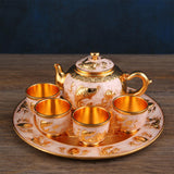 Maxbell 6Pcs Vintage Style Tea Cups and tray for Tea Party Dining Table Bedroom