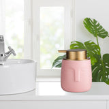 Maxbell Modern Soap Dispenser Lotion Pump Bottle Decor for Bathroom Home Countertop Pink