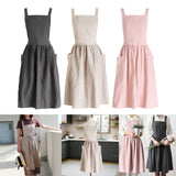 Maxbell Cotton Catering Apron Hairdresser apron Sleeveless for Kitchen chef Gray