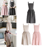 Maxbell Cotton Catering Apron Hairdresser apron Sleeveless for Kitchen chef Gray