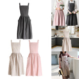 Maxbell Cotton Catering Apron Hairdresser apron Sleeveless for Kitchen chef Gray