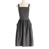 Maxbell Cotton Catering Apron Hairdresser apron Sleeveless for Kitchen chef Gray