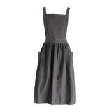 Maxbell Cotton Catering Apron Hairdresser apron Sleeveless for Kitchen chef Gray