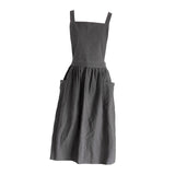 Maxbell Cotton Catering Apron Hairdresser apron Sleeveless for Kitchen chef Gray