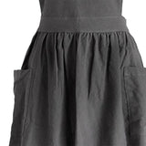 Maxbell Cotton Catering Apron Hairdresser apron Sleeveless for Kitchen chef Gray