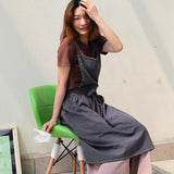 Maxbell Cotton Catering Apron Hairdresser apron Sleeveless for Kitchen chef Gray