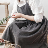 Maxbell Cotton Catering Apron Hairdresser apron Sleeveless for Kitchen chef Gray