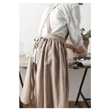 Maxbell Cotton Catering Apron Hairdresser apron Sleeveless for Kitchen chef Oatmeal