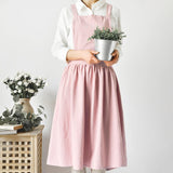 Maxbell Cotton Catering Apron Hairdresser apron Sleeveless for Kitchen chef Pink