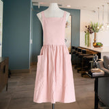 Maxbell Cotton Catering Apron Hairdresser apron Sleeveless for Kitchen chef Pink