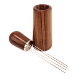 Maxbell Offee Stirrer Tamper Needle Distributor 304 Stainless Steel Needle for Home red brown