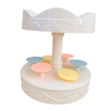 Maxbell Electric Turntable Cupcake Display Stand 6 Trays for Birthday Party Decor