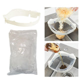 Maxbell 50x Sink Strainer Bag Flexible Elastic for Collecting Kitchen Food Waste 50x with White Rack
