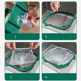 Maxbell 50x Sink Strainer Bag Flexible Elastic for Collecting Kitchen Food Waste 50x with Green Rack