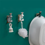 Maxbell Basin Storage Rack Towel Hook Bathroom Seamless Hooks for Washroom White