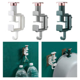 Maxbell Basin Storage Rack Towel Hook Bathroom Seamless Hooks for Washroom White